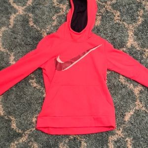 Hot pink nike sweatshirt